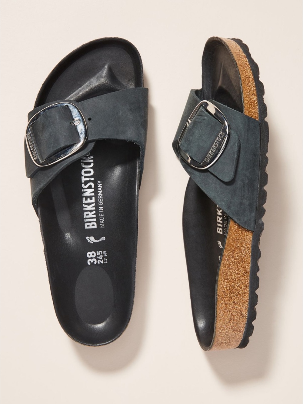 Birkenstock Madrid Big Buckle Nubuck Sandals size 10